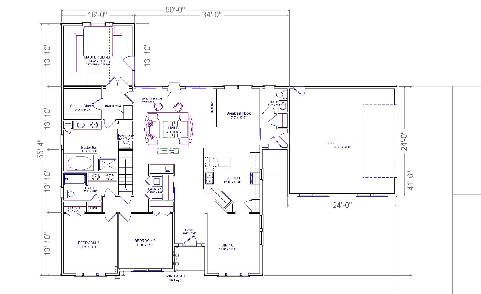 Farmington Ranch House Plans