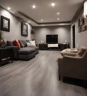 Stylish basement flooring