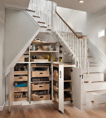 innovative storage ideas for under the staircase in basement