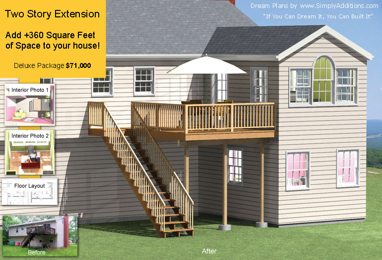 two story extension plans