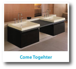 Double bowl sink bathroom CT