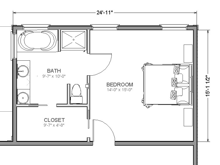 Master Bedroom Suite Addition Floor Plans