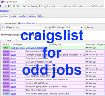hiring on craigslist for odd jobs