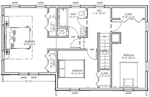 Blueprint view of Cape to Colonial Renovation