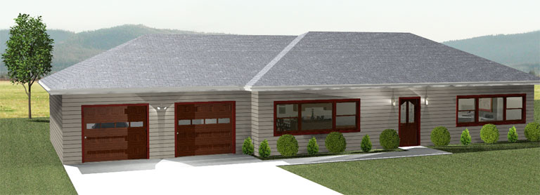 Ranch Garage Addition Package