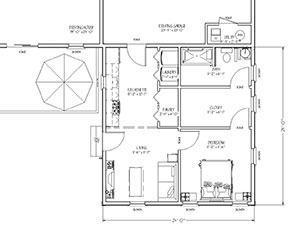 blueprint view of In-law Apartment