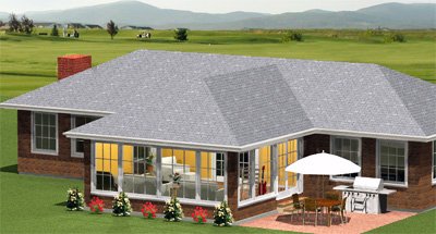 Spacious sunroom plan