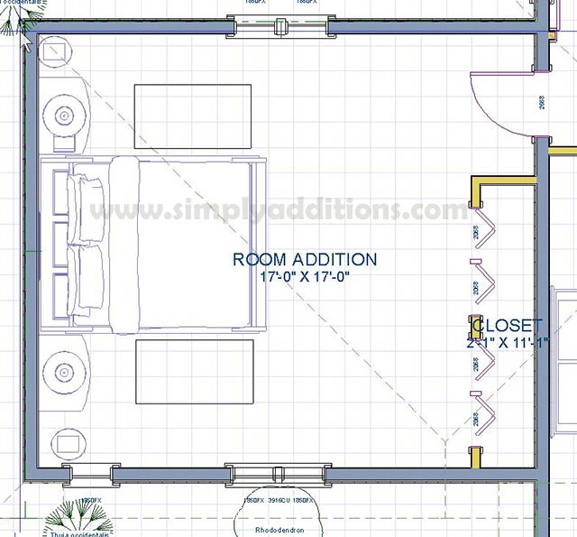 Farmington Ranch bedroom blueprint floorplan 1