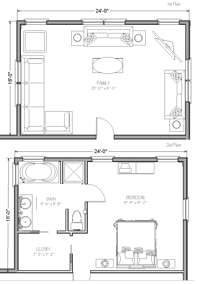 Two Story Home Extension Concept Plans & Building Costs