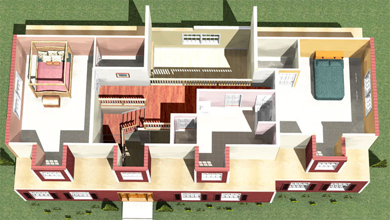 2 Bedroom 1 Bath Attic Remodeling Plan