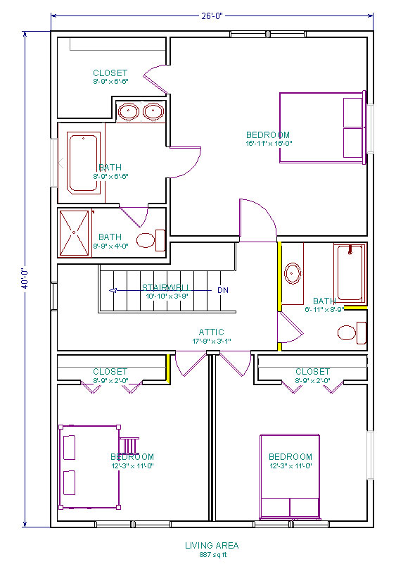 Attic Renovation: 3 Bedrooms and 2 Baths