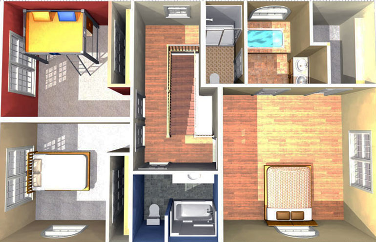 3 Bedroom Attic Plan