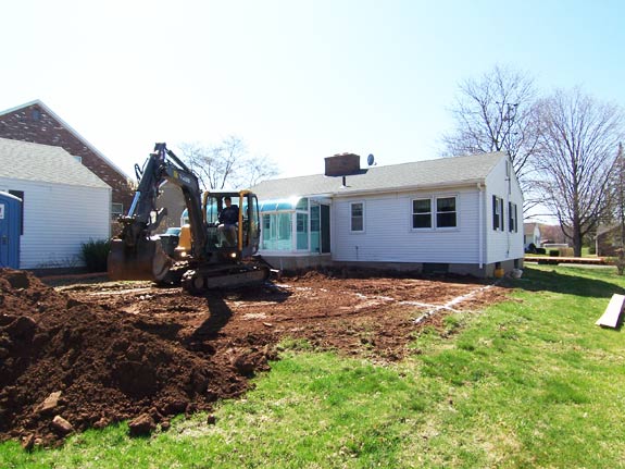 Excavation for bedroom addition Excavation for bedroom addition