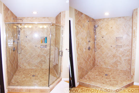 Custom Glass Shower Doors Before-After