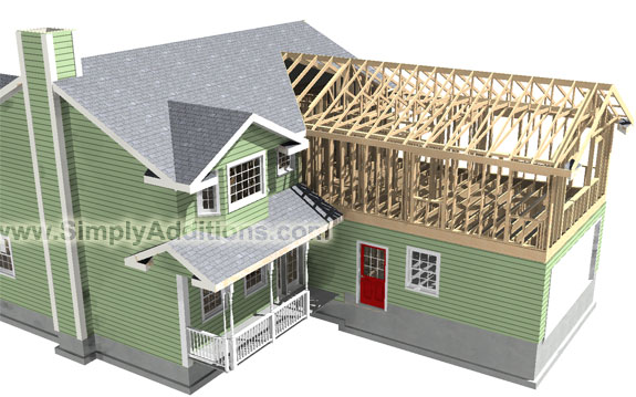 Master Suite Addition Framing View