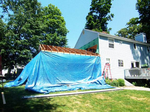 Before removing the garage roof