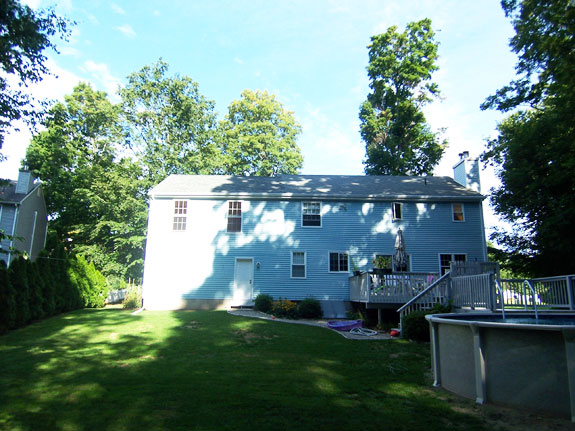 Bonus room addition - rear view