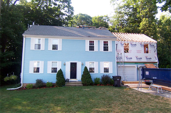 Framed bonus room over garage