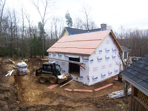 Before Retaining Wall prior to Sunroom Addition request