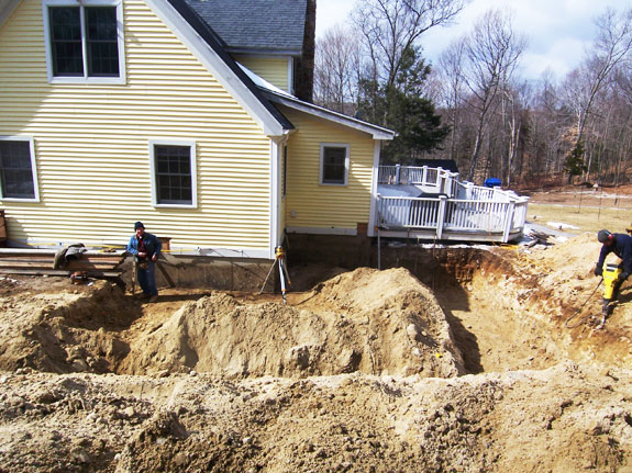 Excavating in winter