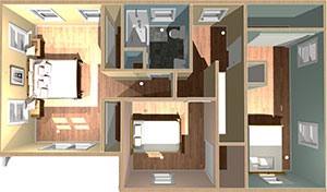 floor plans for Cape to Colonial Renovation