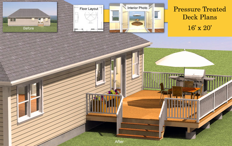 pressure treated deck plans