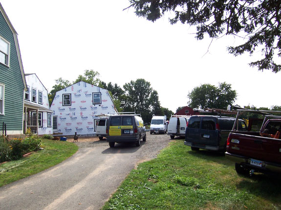 Construction Crews on Portland CT Jobsite