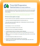 Town hall preparation instructions