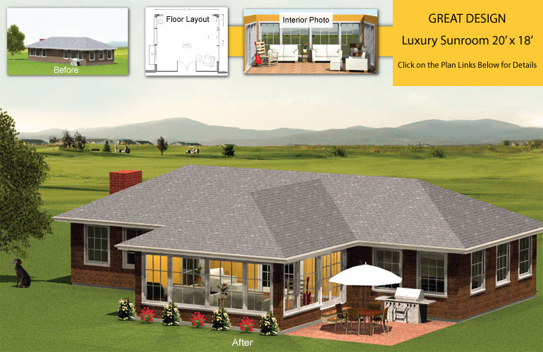 Premier Four Seasons Sunroom Addition 20 X 18